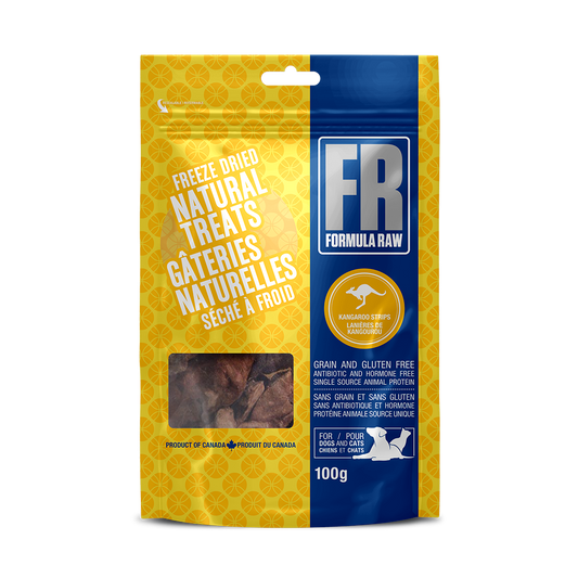 Freeze Dried Kangaroo Strips by Formula Raw